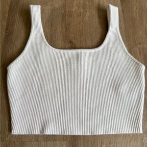 Cream House of Harlow Crop Sweater Tank Small
